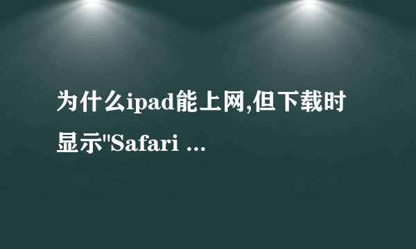 为什么ipad能上网,但下载时显示