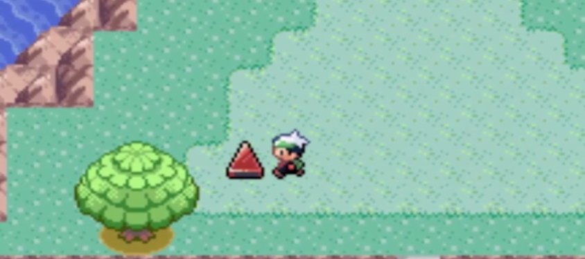 口袋妖怪漆黑的魅影诞生之岛的三角形怎么推