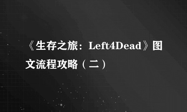 《生存之旅：Left4Dead》图文流程攻略（二）