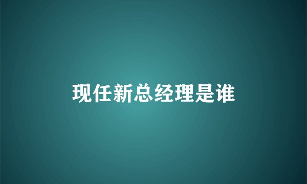 现任新总经理是谁