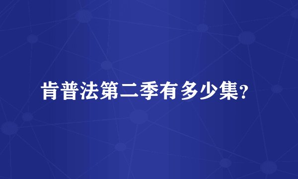 肯普法第二季有多少集？
