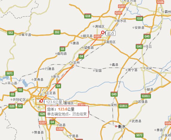 保定到石家庄多少千米?至少写4种方法?