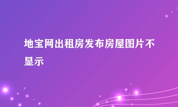 地宝网出租房发布房屋图片不显示