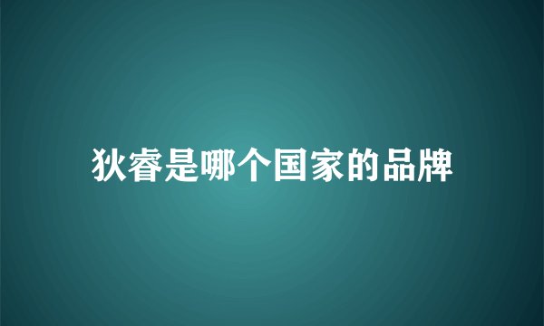 狄睿是哪个国家的品牌