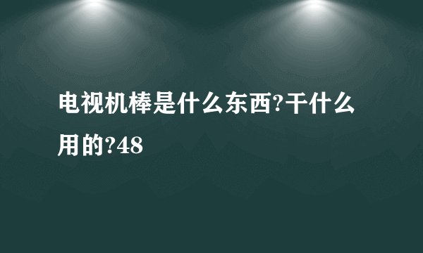 电视机棒是什么东西?干什么用的?48