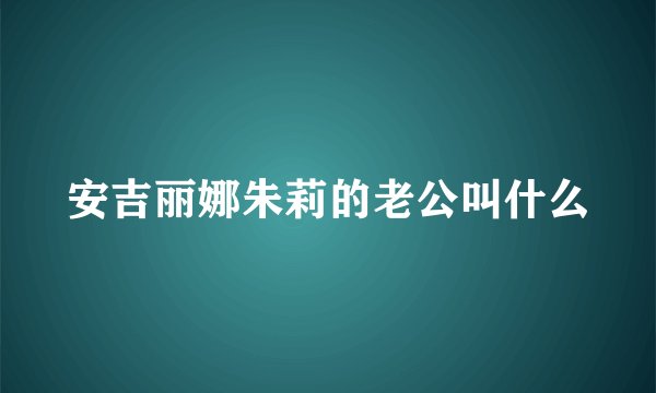 安吉丽娜朱莉的老公叫什么