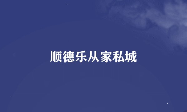 顺德乐从家私城