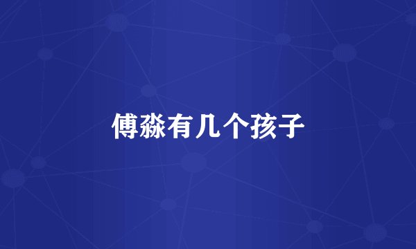 傅淼有几个孩子