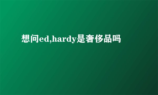 想问ed,hardy是奢侈品吗
