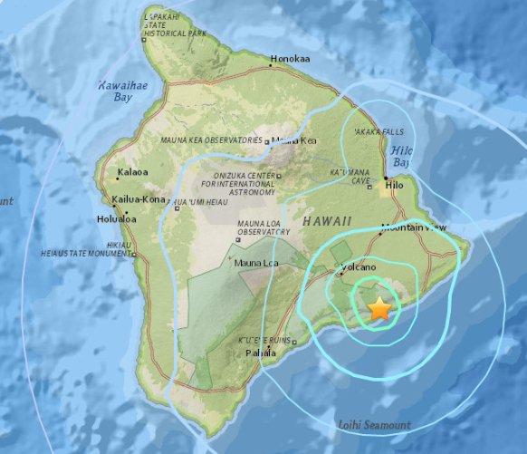 夏威夷大岛外海发生6.2级强震，哪些地区均有震感？