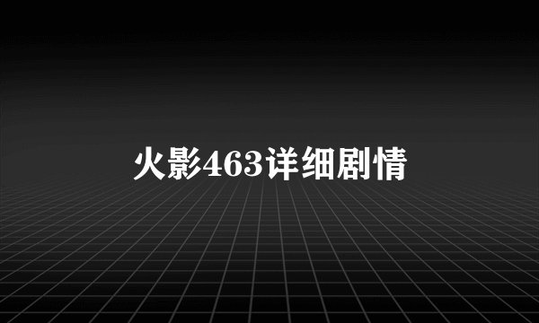 火影463详细剧情