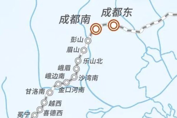 新成昆铁路线路图及站点