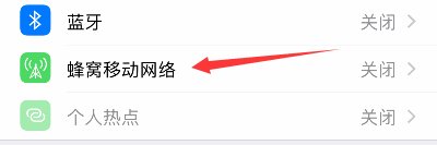 iphone怎样设置移动蜂窝数据