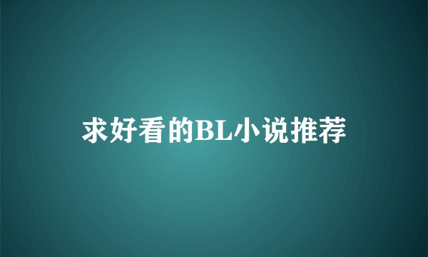 求好看的BL小说推荐