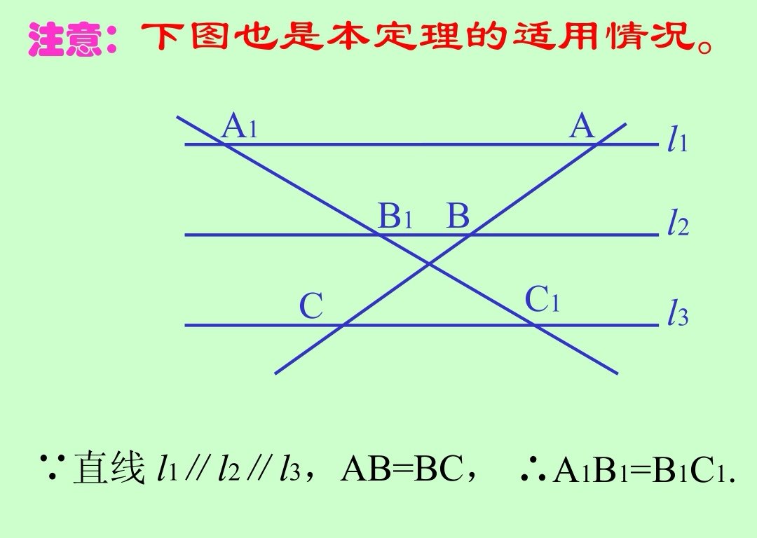 平行线等分线段定理是什么