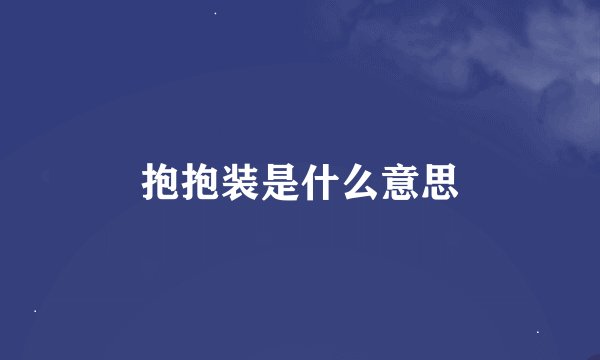 抱抱装是什么意思