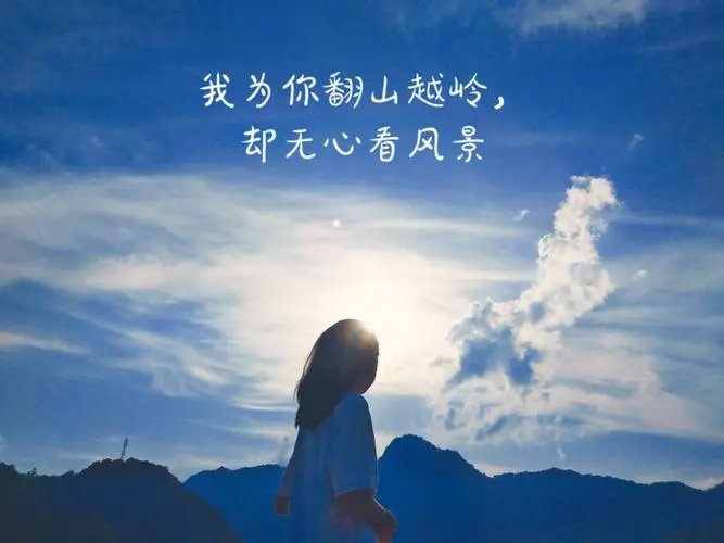 “我为你翻山越岭却无心看风景”是什么意思？