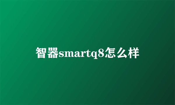 智器smartq8怎么样