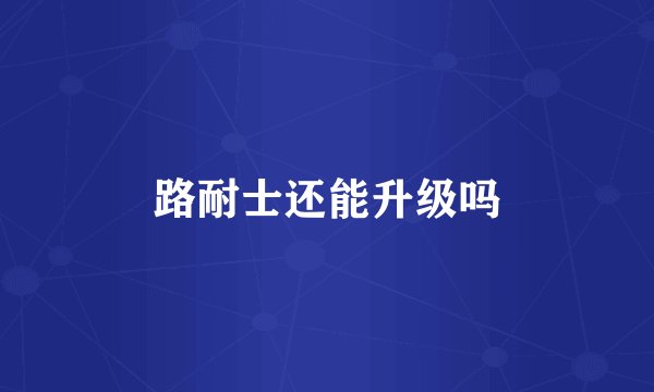 路耐士还能升级吗