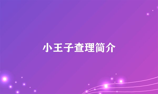 小王子查理简介