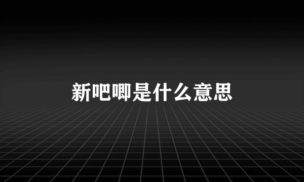新吧唧是什么意思