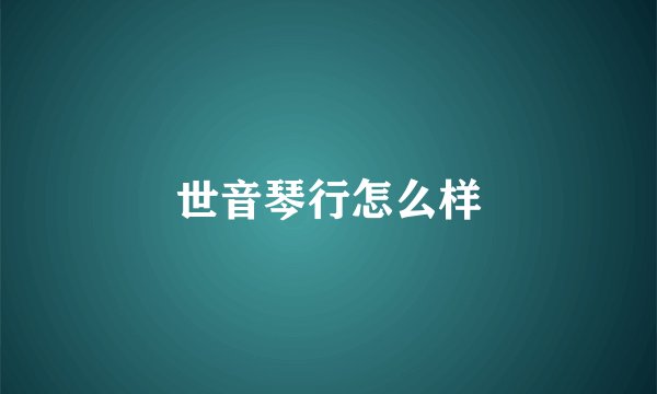 世音琴行怎么样