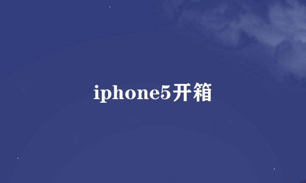 iphone5开箱