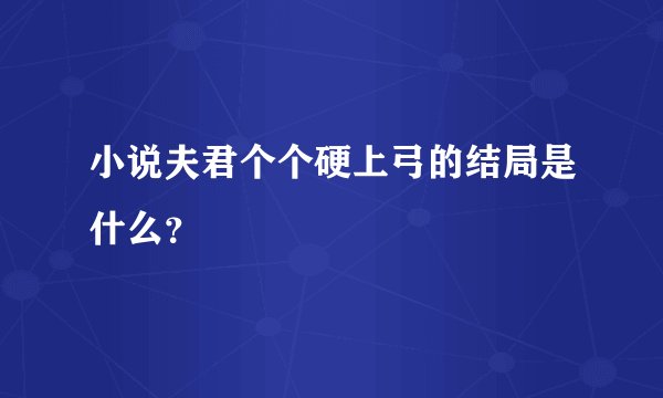 小说夫君个个硬上弓的结局是什么？