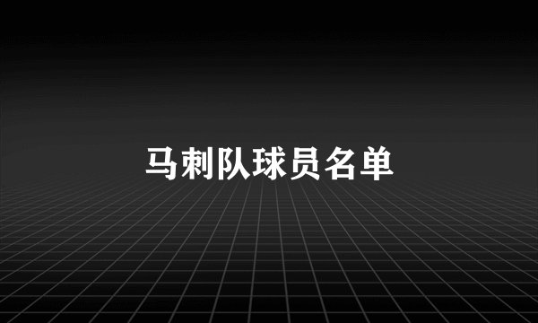 马刺队球员名单
