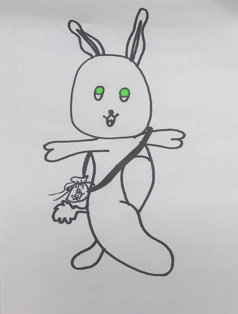 刘宇宁、赵露思手绘特别版狼兔，这个奇怪生物长什么样子？