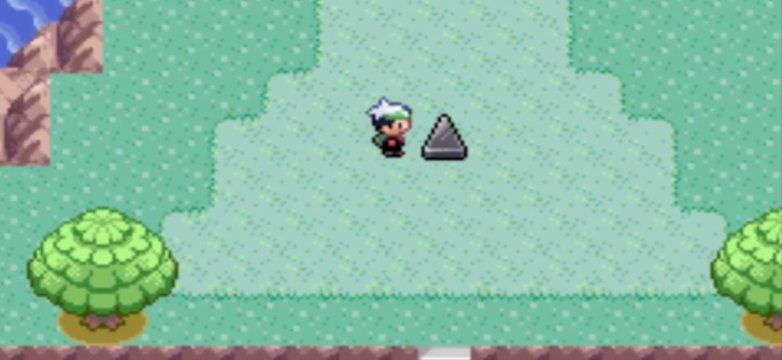 口袋妖怪漆黑的魅影诞生之岛的三角形怎么推