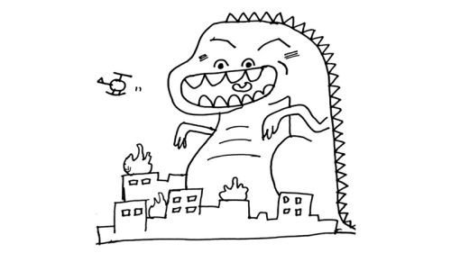 鲨鱼哥斯拉怎么画