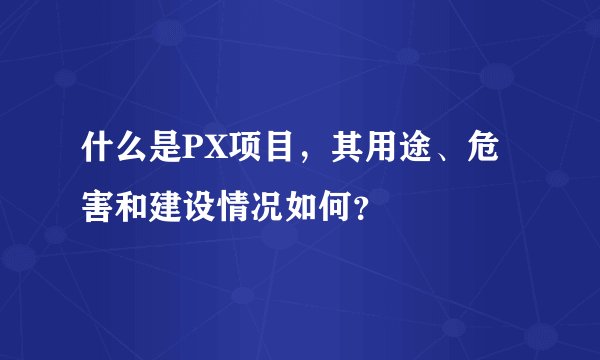 什么是PX项目，其用途、危害和建设情况如何？