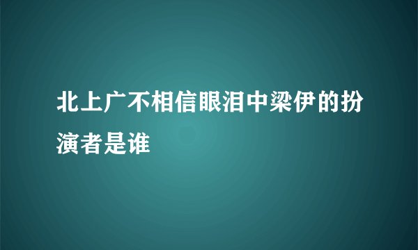 北上广不相信眼泪中梁伊的扮演者是谁