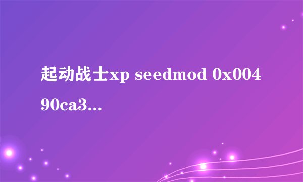 起动战士xp seedmod 0x00490ca3指令引用的0x00000000内存。该内存不能为read 怎么解决