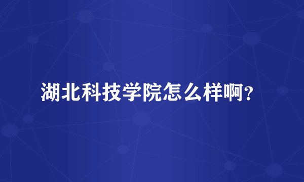 湖北科技学院怎么样啊？