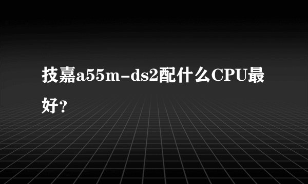 技嘉a55m-ds2配什么CPU最好？