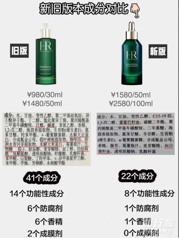 赫莲娜绿宝瓶精华新旧版本对比_赫莲娜绿宝瓶精华新旧版本区别