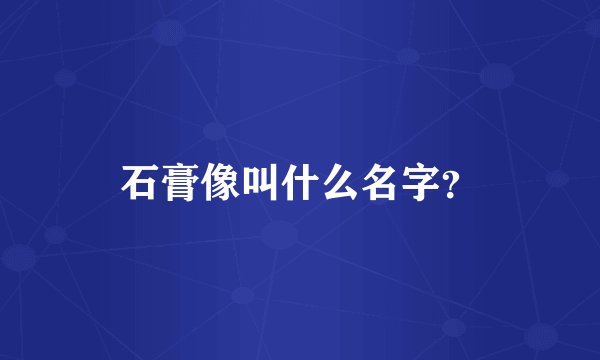 石膏像叫什么名字？