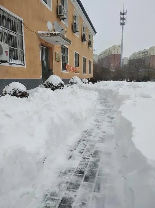 通辽市民早起发现一楼“消失”，当地的这场大雪下的究竟有多大？