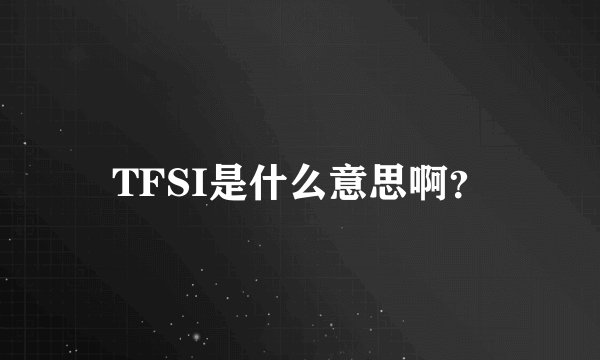 TFSI是什么意思啊？