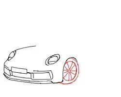 911保时捷黑白简笔画？