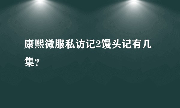 康熙微服私访记2馒头记有几集？