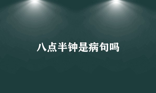 八点半钟是病句吗