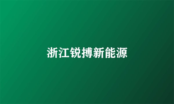 浙江锐搏新能源