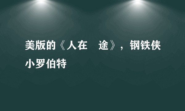 美版的《人在囧途》，钢铁侠小罗伯特
