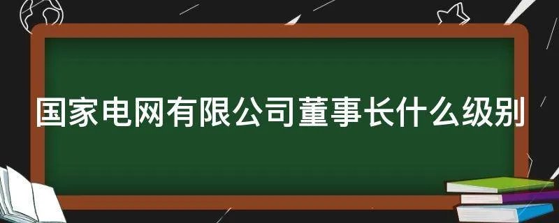 国家电网有限公司董事长什么级别