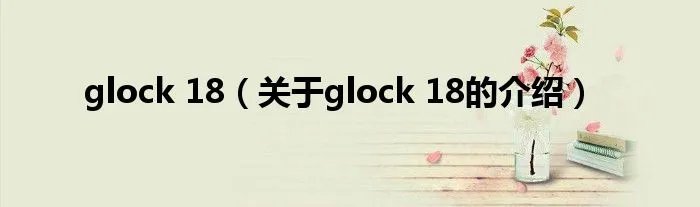 glock 18（关于glock 18的介绍）