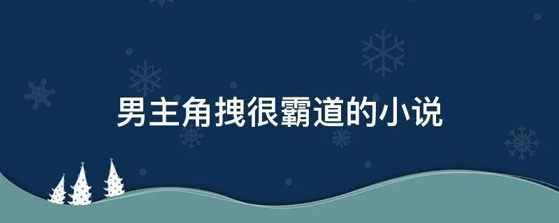男主角拽很霸道的小说