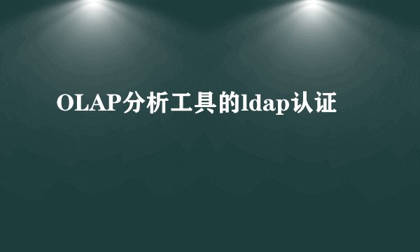 OLAP分析工具的ldap认证